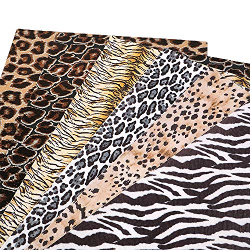 David accessories Metallic Leopard Zebra Pattern Printed Faux Leat...