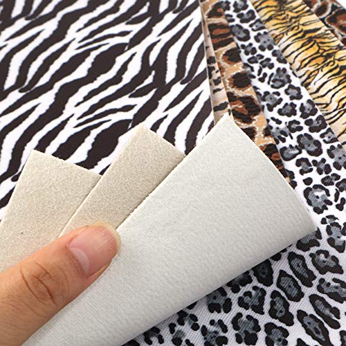 David accessories Metallic Leopard Zebra Pattern Printed Faux Leat...