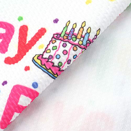 David Angie Happy Birthday Pattern Bullet Textured Liverpool Fabri...