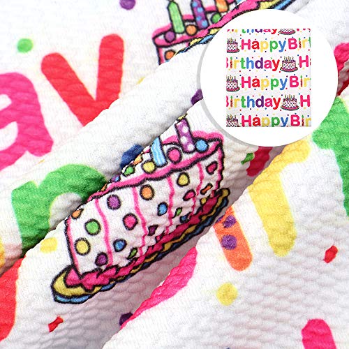 David Angie Happy Birthday Pattern Bullet Textured Liverpool Fabri...