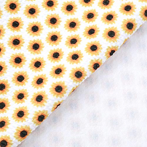 David Angie Sunflower Printed Bullet Textured Liverpool Fabric 4 W...