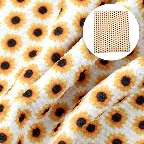 David Angie Sunflower Printed Bullet Textured Liverpool Fabric 4 W...
