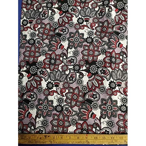 Bali Beauty Gray Cotton Fabric by The Yard