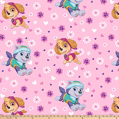 David Textiles Paw Patrol Pup Power Antipill Fleece 60 Light Pin...