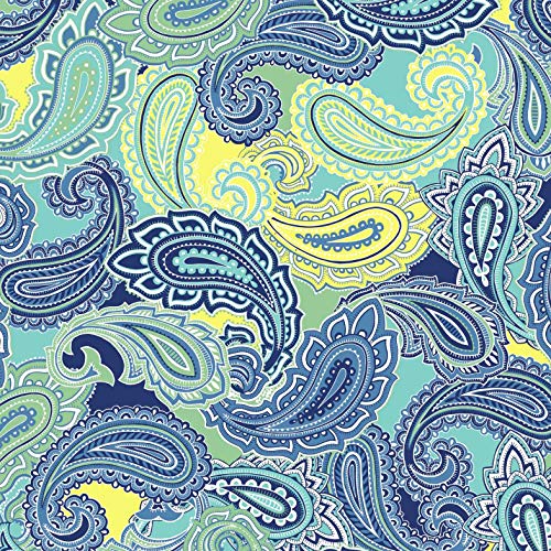Mediterranean Paisley Cotton Fabric by The Yard