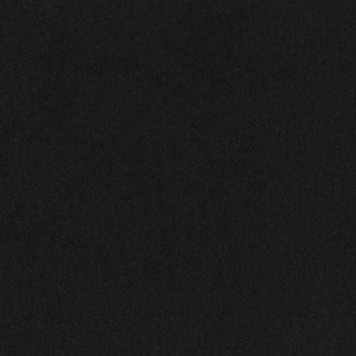 Solid Black Flannel Fabric by The Yard