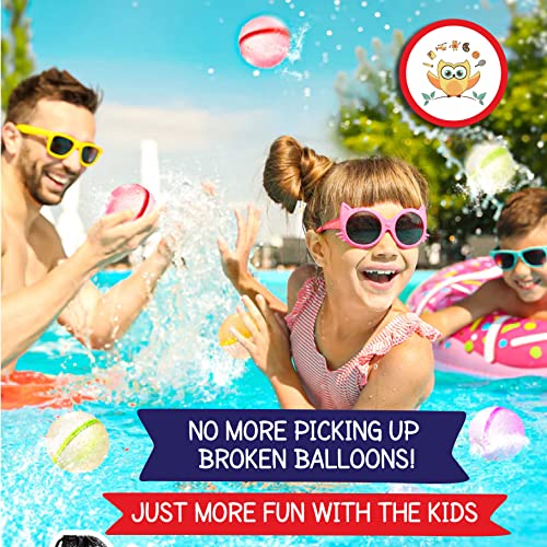 DaWikity Kids Reusable Water Balloons for Kids 12 Pack - Self Se...