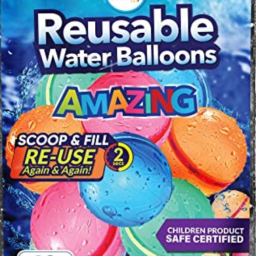 DaWikity Kids Reusable Water Balloons for Kids 12 Pack - Self Se...
