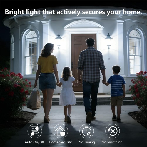DAYBETTER 4 Pack A19 Dusk to Dawn Light Bulbs Outdoor, Auto On/Off Photocell Sensor LED Light Bulb for Porch & Security Lighting, 60W Equivalent, Energy Efficient 9W, Daylight 5000K, E26 Base