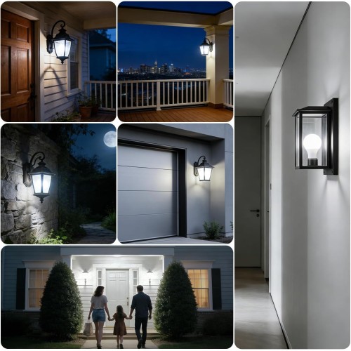 DAYBETTER 4 Pack A19 Dusk to Dawn Light Bulbs Outdoor, Auto On/Off Photocell Sensor LED Light Bulb for Porch & Security Lighting, 60W Equivalent, Energy Efficient 9W, Daylight 5000K, E26 Base