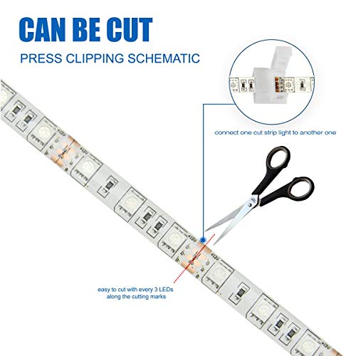 DAYBETTER Led Strip Light Waterproof 600leds 32.8ft 10m Waterproof...