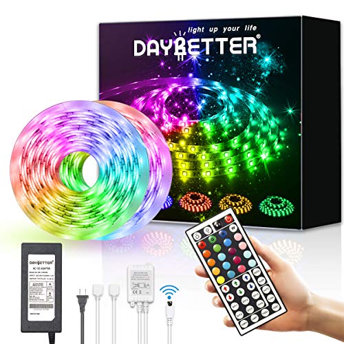 DAYBETTER Led Strip Lights 32.8ft Waterproof Flexible Tape Lights ...