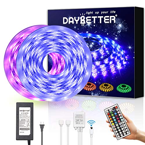 DAYBETTER Led Strip Lights 32.8ft Waterproof Flexible Tape Lights ...