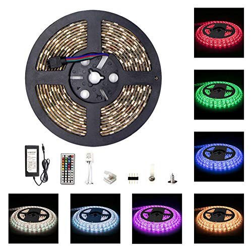 LED Light Strip Kit RGB LED Strip Waterproof SMD 5050 RGB 16.4Ft/5...