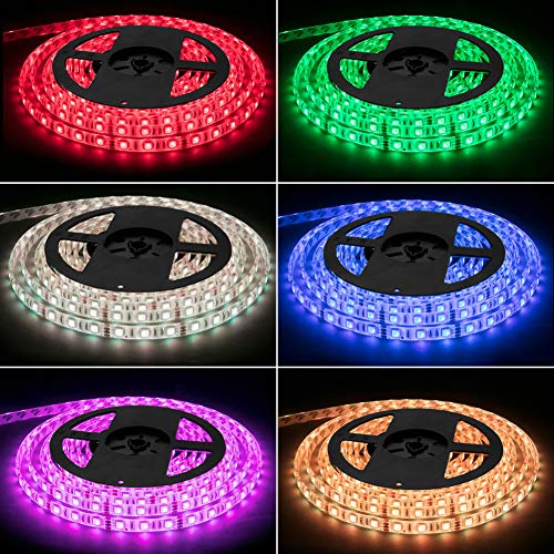 LED Light Strip Kit RGB LED Strip Waterproof SMD 5050 RGB 16.4Ft/5...