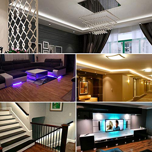 LED Light Strip Kit RGB LED Strip Waterproof SMD 5050 RGB 16.4Ft/5...