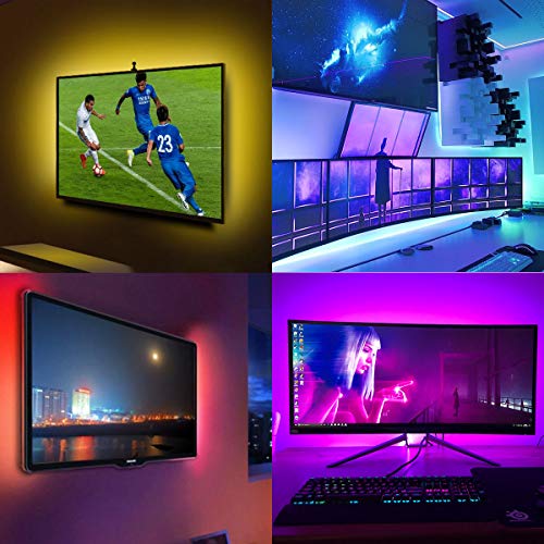 Led Strip Lights 16.4ft 5m Flexible Color Changing RGB Led Light S...