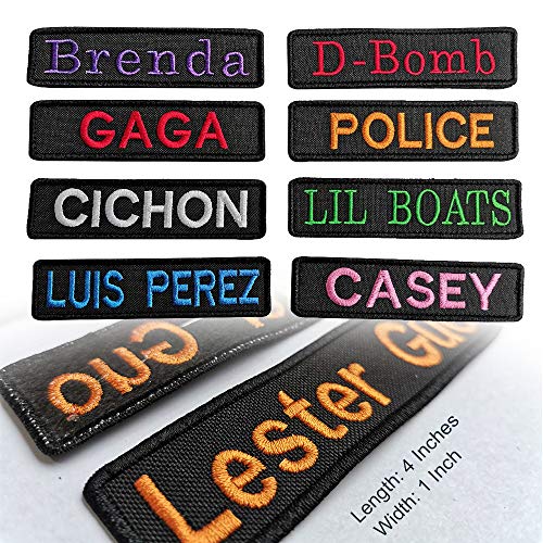 Embroidery Name Patches,2 Pieces Custom Personalized Military Tape...