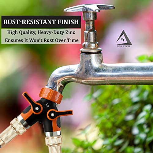 Hose Splitter 2 Way, Heavy Duty Metal Connector, Two Way Garden Ho...