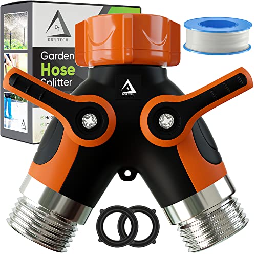 Hose Splitter 2 Way, Heavy Duty Metal Connector, Two Way Garden Ho...