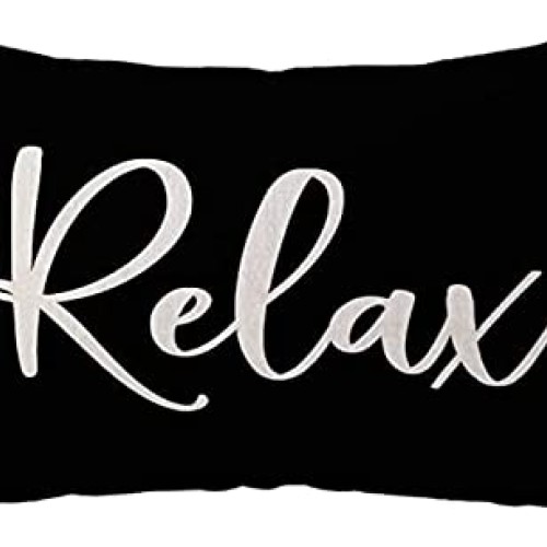 DCLINA Relax Lumbar Throw Pillow Case，12×20 Inch Housewarming Gif...