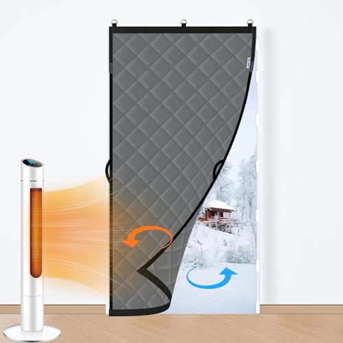 DCUINS Winter Door Curtain Fits Door Size 30 x 80, Thermal Insul...