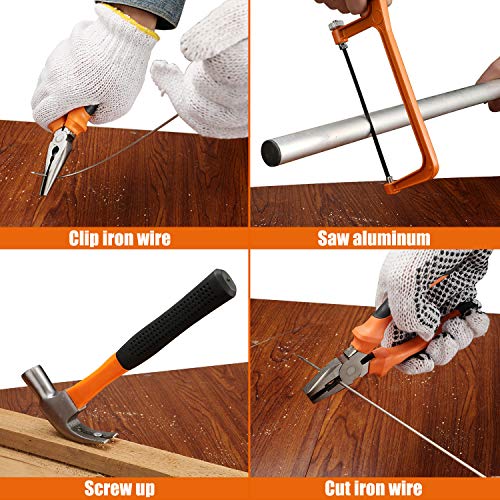 Dedeo Cordless Hammer Drill Tool Kit, 60Pcs Household Power Tools ...