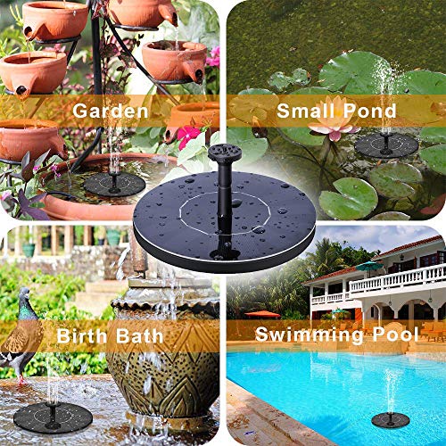 DDcafor Solar Fountain Water Pump for Bird Bath, New Upgraded Mini...
