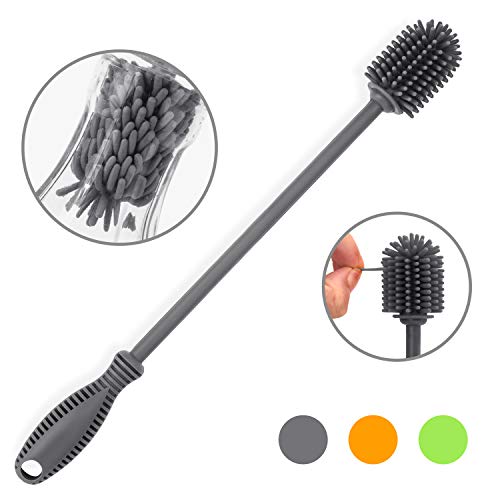 ddLUCK Silicone Bottle Cleaning Brush with Long Handle, BPA Free 1...