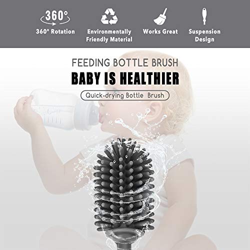 ddLUCK Silicone Bottle Cleaning Brush with Long Handle, BPA Free 1...