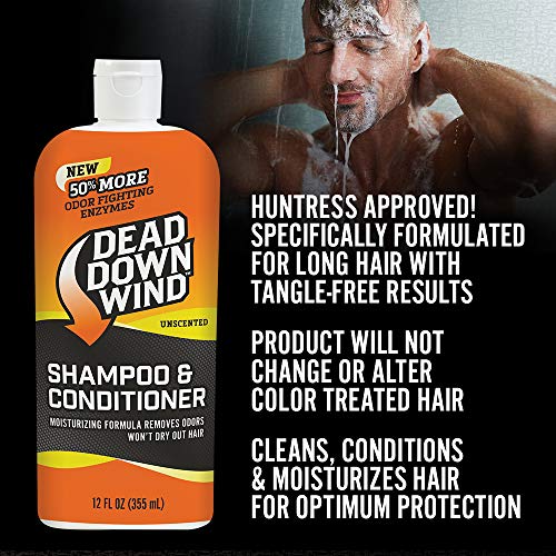 Dead Down Wind Shampoo & Conditioner 12 oz Unscented Hunting Scent...