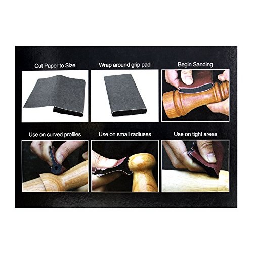 DCT Contour Detail Sanding Grip Pad Wedge Block 8-Pack Set - Flexi...