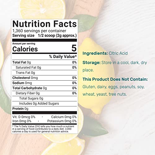 Citric Acid 6 Pounds | Fine Granular Powder, Food Grade, Bulk Supp...