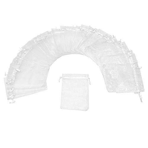 Dealglad 50pcs Drawstring Organza Jewelry Candy Pouch Christmas We...