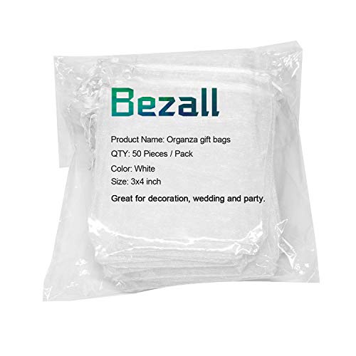 Dealglad 50pcs Drawstring Organza Jewelry Candy Pouch Christmas We...