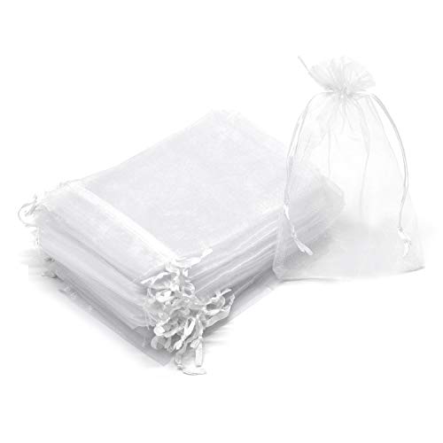 Dealglad 50pcs Drawstring Organza Jewelry Candy Pouch Christmas We...