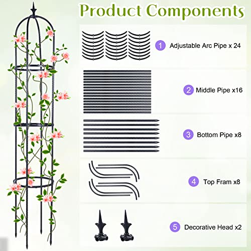 Trellis for Climbing Plants Outdoor, Deaunbr Garden Plant Support ...