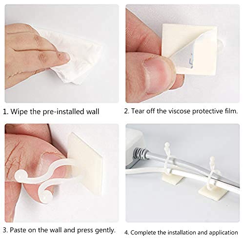 debieborahtoys 100Pcs Plant Climbing Wall Fixture Clips Self-Adhes...