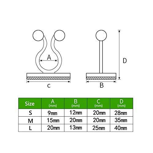 debieborahtoys 100Pcs Plant Climbing Wall Fixture Clips Self-Adhes...