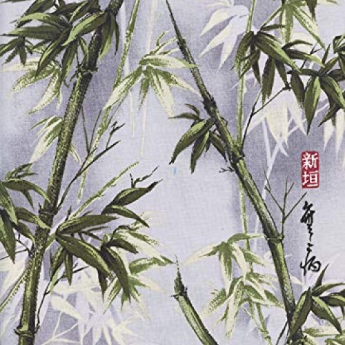Beautiful Bamboo - Gray Asian Japanese Fabric - by The Yard
