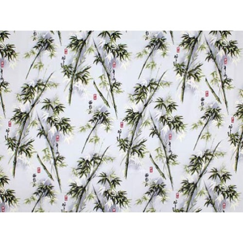Beautiful Bamboo - Gray Asian Japanese Fabric - by The Yard