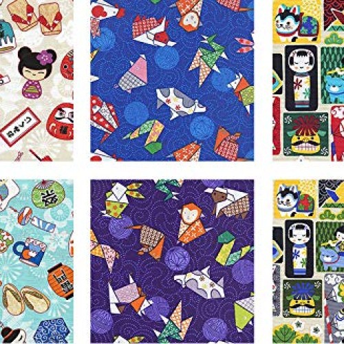 Childrens Fabric Collection - 6 Fat Quarter Quilt Mask Sewing Cot...