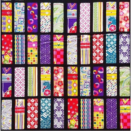 Colorful Display of Yukata Kimonos: Black Asian Japanese Fabric - ...