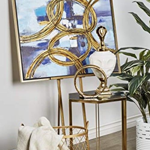 Deco 79 45840 Contemporary Elegant Metal Easel, 57H x 17L, Smoot...