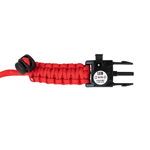 Deco Gear 2-Pack Tactical Emergency Bracelet with SOS LED Light Kn...