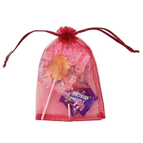 DECORA 4x6 Inch 20 Colors Organza Drawstring Bags Wedding Favour M...