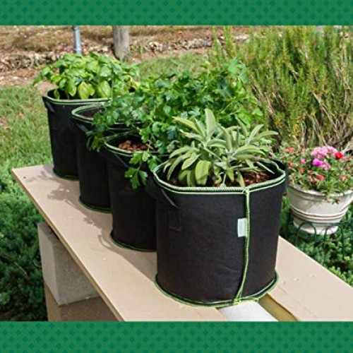 Decorlife 8 Pack 15 Gallon Grow Bags, Non-Woven Aeration Plant Fab...