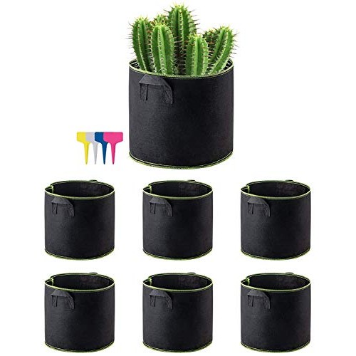 Decorlife 8 Pack 15 Gallon Grow Bags, Non-Woven Aeration Plant Fab...