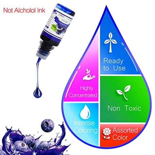 18 Color Epoxy UV Resin Pigment - Liquid Epoxy Resin Dye Transpare...