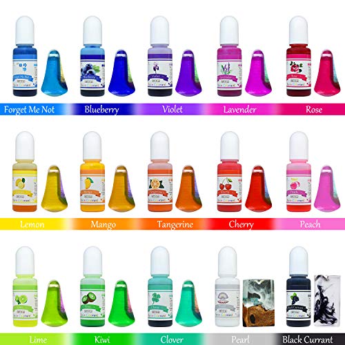 Epoxy Resin Pigment - 15 Color Liquid Epoxy Resin Dye - Highly Con...